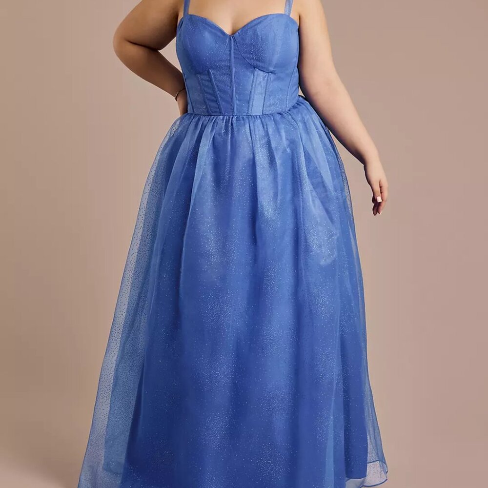 NWT Jules And Cleo Glitter Tulle Corset Bodice Ball Gown